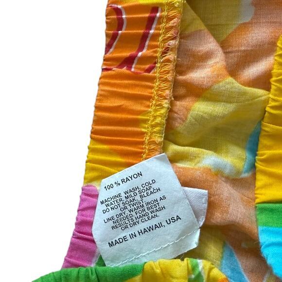 Jams World Skirt Colorful Print Size XS Tropical Tiered Hattie Made in Hawaii - Picture 6 of 6